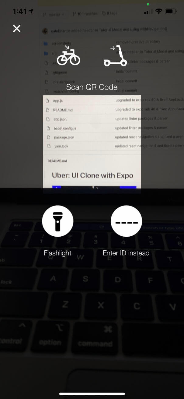 uber QR scanner